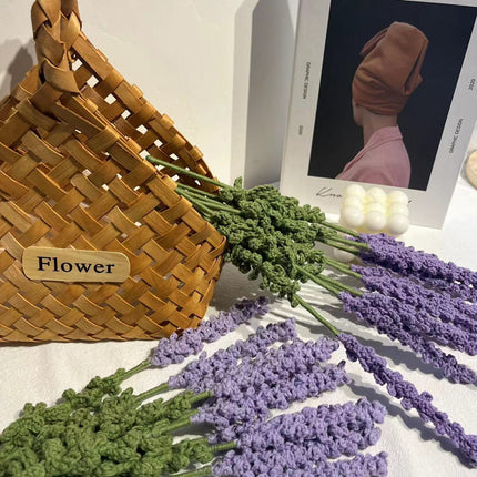 Peekaboo Studio Hand-Woven Lavender Artificial Flower - Wool & Realist