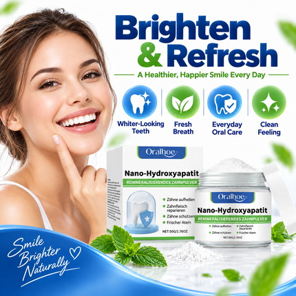 Winter Whitening Tooth Powder – 10% Hydroxyapatite, Enamel Repair & Cool Mint