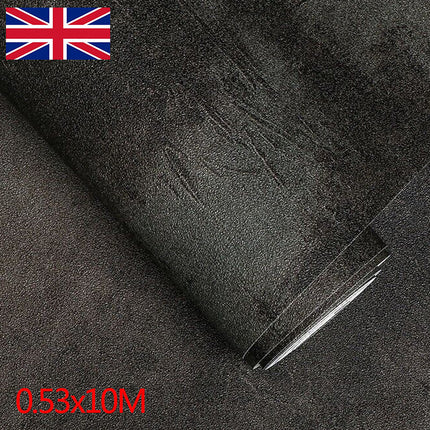 Peekaboo Studio Concrete Effect Dark Grey Wallpaper - Industrial Desig