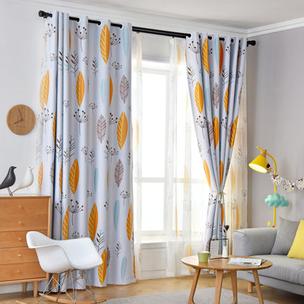 Peekaboo Studio Nordic Leaf Curtain - Modern Shading for Bedroom & Liv