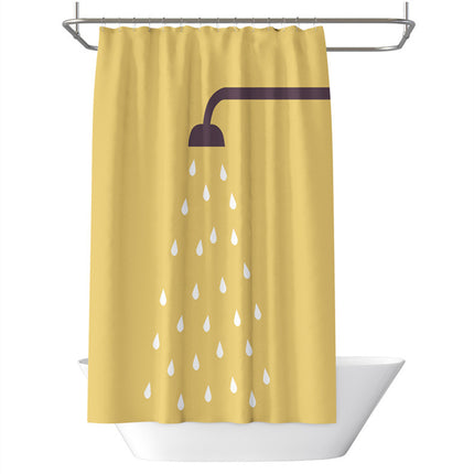 Waterproof Polyester Shower Curtain – 4 Colours, 2 Weights
