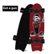 Skull With Gun / Paint Bracket Black Roller