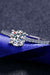 Luxurious 1 Carat Moissanite Sterling Silver Ring with Zircon Accents: An Exquisite Statement Piece