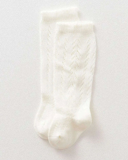Knee High Cotton Socks for Girls - Adorable Knitted Princess Design for Toddlers and Infants