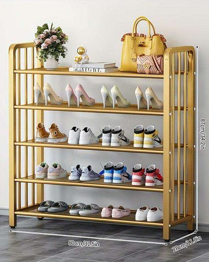 Elegant Metal Shoe Organizer for 12-20 Pairs: A Chic Storage Solution for Every Room