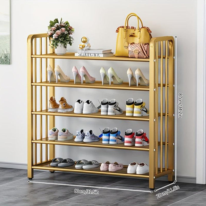 Elegant Metal Shoe Organizer for 12-20 Pairs: A Chic Storage Solution for Every Room