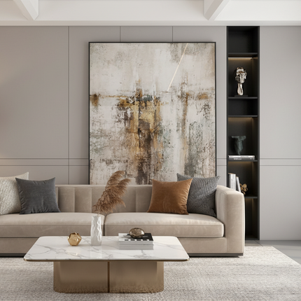 Abstract Rimless Living Room Decorative Mural