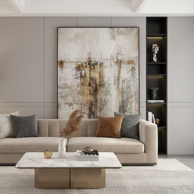Abstract Rimless Living Room Decorative Mural