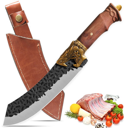 Peekaboo Studio Qulajoy Boning Knife - Hand Forged 7Cr17MOV Blade, Lea