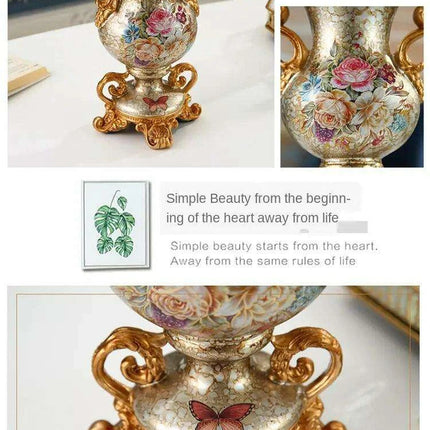 Luxury European Resin Accent Vase: A Touch of Elegance for Home Decor