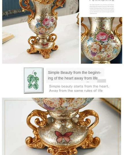 Luxury European Resin Accent Vase: A Touch of Elegance for Home Decor