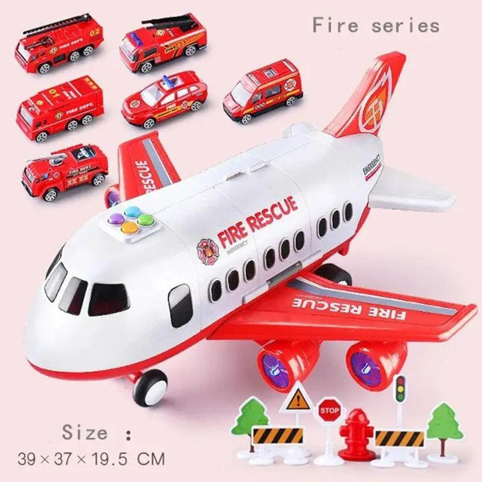 대형 조기 교육용 항공기 장난감 - 어린이를 위한 재미있는 DIY 자동차 비행기