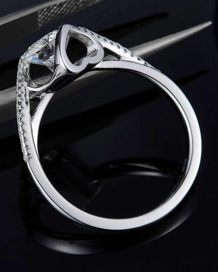 Twisted Radiance: 1 Carat Lab Grown Diamond Silver Ring