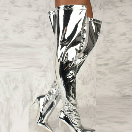 Peekaboo Studio Fashion Personality Pointed Face Bright Heels, Stylish