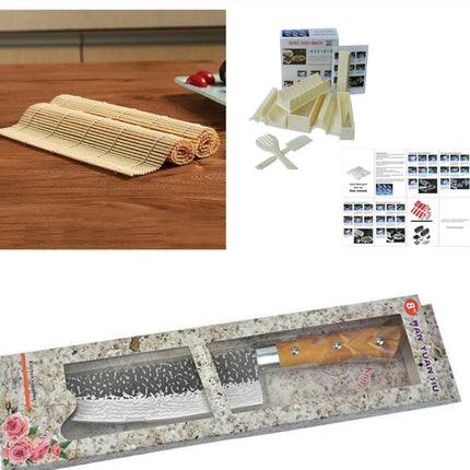 Stainless Steel Chef Knife Marble Handle Diagonal Slicing Knife