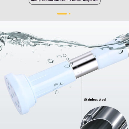 Stainless Steel Telescopic Shower Curtain Rod Punch-free Clothing Rod