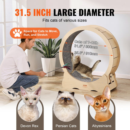 Peekaboo Studio Large Cat Exercise Wheel - 35.8" Indoor Treadmill, Dur