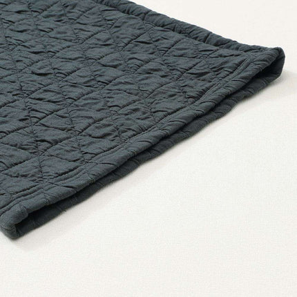 Charcoal Quilted Casual Set: Pullover & Trousers Combo