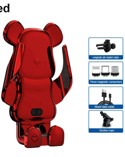 Innovative 15W Wireless Fast Charging Car Phone Mount - Mobile Device Holder for Auto Accessories