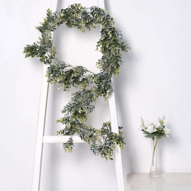 AliKopy 6ft Waterproof Faux Eucalyptus Leaf Garland - Lifelike Design