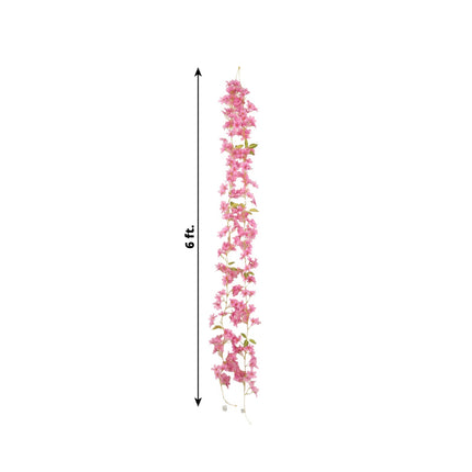 AliKopy 2-Pack Jasmine Silk Flower String Lights - Battery Operated, 6
