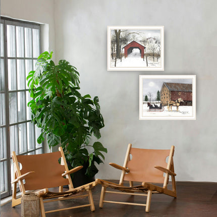 Billy Jacobs 2-Piece Sleigh Ride Wall Art Set - Framed Home Decor