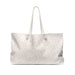 Opulent White Rose Weekender Tote - Elevate Your Travel Experience