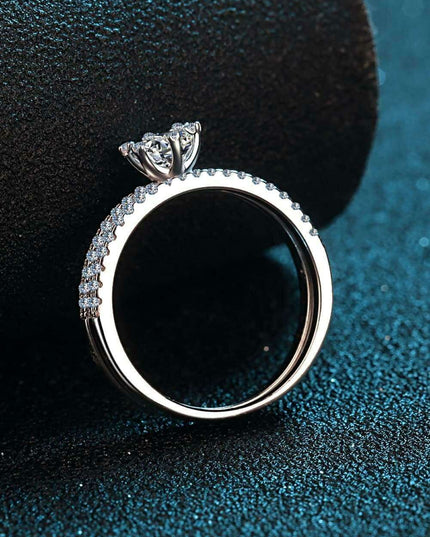 Sophisticated Moissanite and Zircon Embellished Lab-Created Diamond Silver Ring Collection