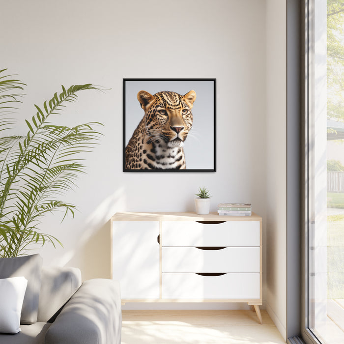 Eco-Friendly Tiger Canvas Wall Art with Modern Black Frame