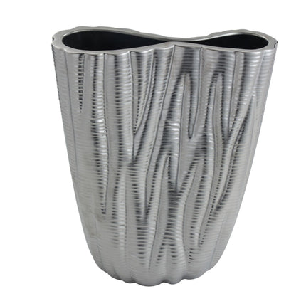 Eight Shape Bottle Mouth Ceramic Vase Matte Striped Modern Luxury