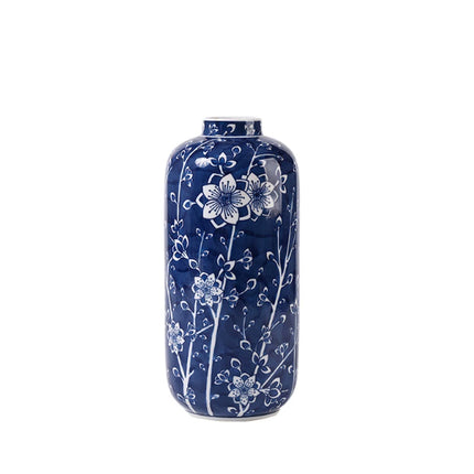 Blue And White Porcelain Ceramic Flower Vase Tabletop Centerpiece