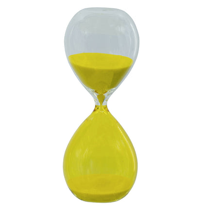 Room & Decor 5x14" Hourglass Timer - 60 Min, Yellow Glass Design