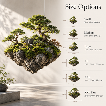 Floating Island Landscape - Hanging Moss Rockery Display