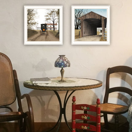 Billy Jacobs 2-Piece Vignette Framed Wall Art Set for Home Decor