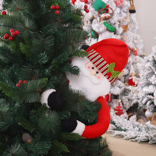 Santa Snowman Hugger Christmas Tree Topper