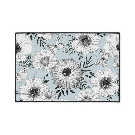 Elegant Floral Executive Area Rug with Enhanced Safety Features