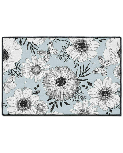 Elegant Floral Executive Area Rug with Enhanced Safety Features