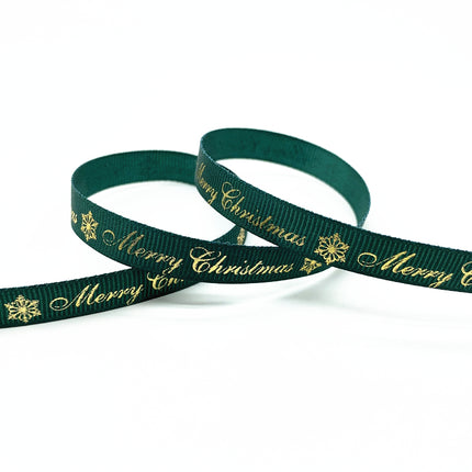 Peekaboo Studio Size 5 10mm Printed Grosgrain Christmas Ribbon - Durab