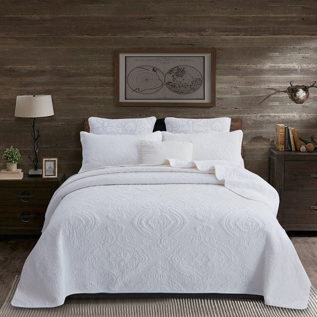 Peekaboo Studio Three-Piece Bed Set with Soft Fabric and Modern Design