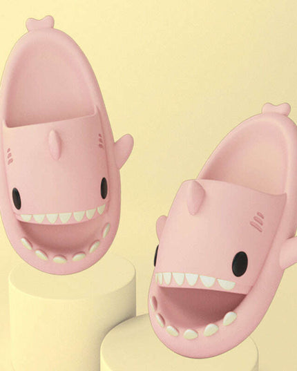 Adult's Slippers Indoor Outdoor Funny Shark Cartoon