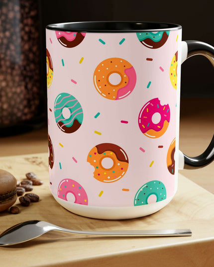 Sophisticated Two-Tone Ceramic Mug Collection - 15oz by Maison d'Elite