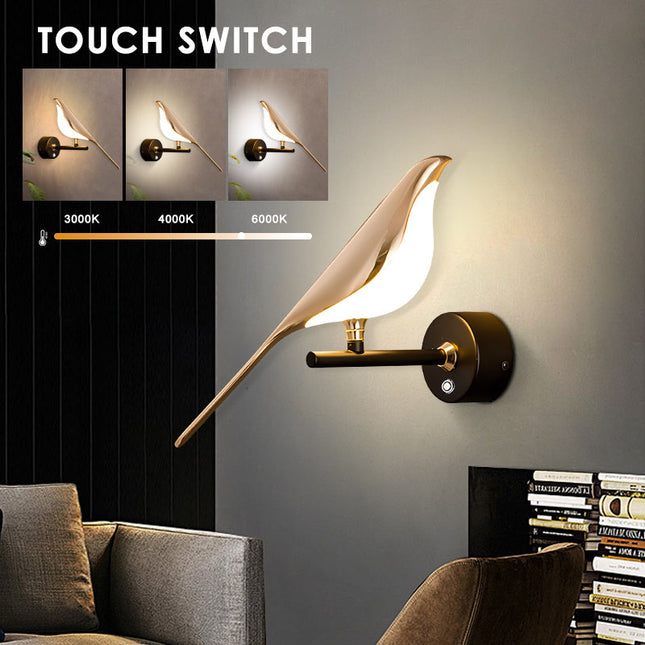 Peekaboo Studio Golden Bird LED Wall Lights - Creative Sconces for Liv