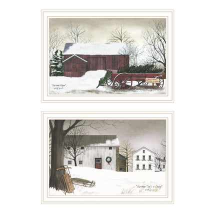 Billy Jacobs 2-Piece Framed Christmas Wall Art Set - Family & Home Dec