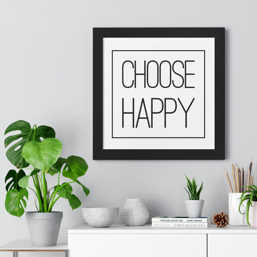 Happy Quotes Delight Framed Poster by Maison d'Elite