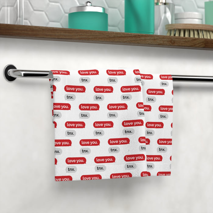 Valentine Love Artisan Custom Face Towel for Luxurious Bathroom Experience