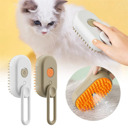Cat Steam Brush Steamy Dog Brush 3 In 1 Electric Spray Cat Hair Brushe