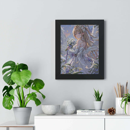 Chic Eco-Friendly Anime Girl Vertical Art Print for Sustainable Home Decor