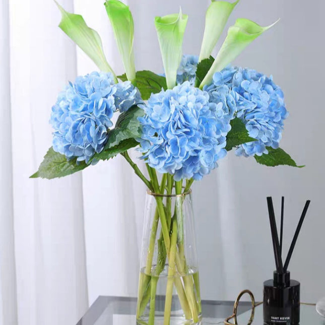Peekaboo Studio Hydrangea Artificial Flower Bouquet - Realistic & Mois