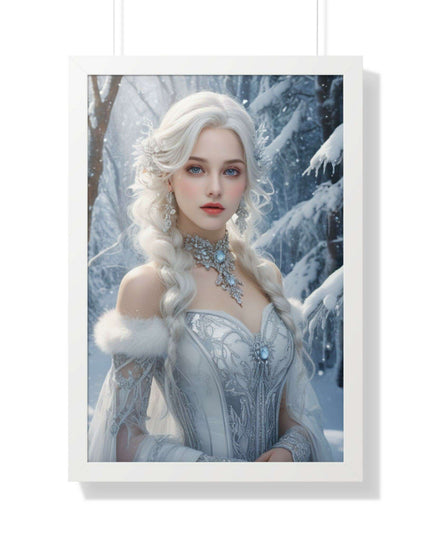 Winter Wonderland Puppy Framed Gaming Art - Sustainable Decor for Your Home