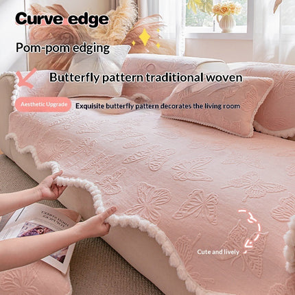 Non-slip Plush Sofa Cushion Cover